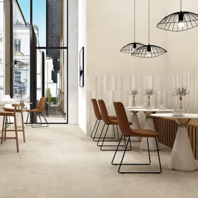 Indoor floor coverings - Soft Beige Concrete Effect Porcelain Stoneware 90x90 - CEGP-0050 (Ceramishop.fr) - CERAMISHOP