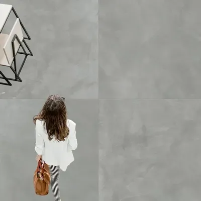 Indoor floor coverings - Modern Grey Concrete Effect Stoneware Flooring 100x100 - Cs25112 (Ceramishop.fr) - CERAMISHOP