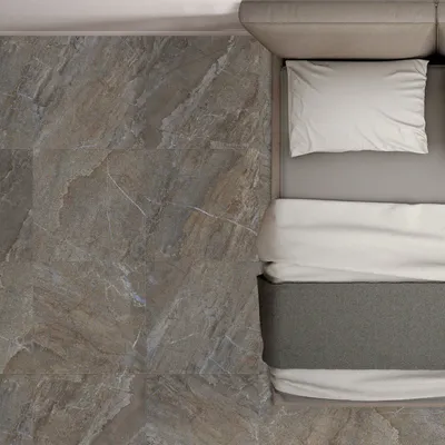 Indoor floor coverings - Porcelain Stoneware with Jerusalem Stone Effect, Matte Brown, 60x60 - EAMR968 (Ceramishop.fr) - CERAMISHOP