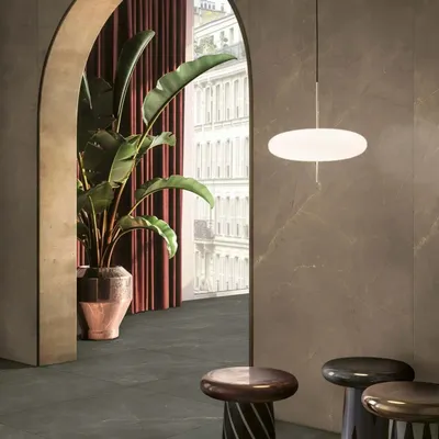 Indoor floor coverings - Dark Grey Matte Natural Marble Effect Porcelain Stoneware RT 60X60 - EATN1514 (Ceramishop.fr) - CERAMISHOP