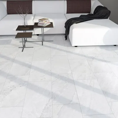 Indoor floor coverings - White Matt Jerusalem Stone Effect Porcelain Stoneware 60X120 - EAWE211 (Ceramishop.fr) - CERAMISHOP