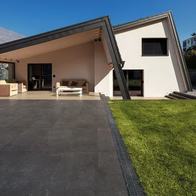 Outdoor floor coverings - Anthracite Concrete Effect Porcelain Stoneware, Non-Slip, 60x60 - EBBD024 (Ceramishop.fr) - CERAMISHOP