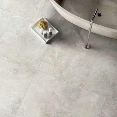 Indoor floor coverings - Deluxe White Matt Stone Effect Porcelain Stoneware RT 30X60 - EGDE1591 (Ceramishop.fr) - CERAMISHOP