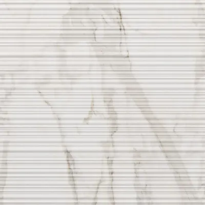 Indoor floor coverings - Calacatta Supreme Grooved Porcelain Stoneware Tile 60x120 - ECSF1540 (Ceramishop.fr) - CERAMISHOP