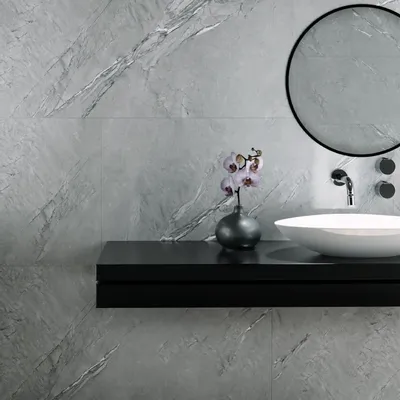 Indoor floor coverings - Stone-effect porcelain stoneware, matte grey, 60x120 cm - ECGY223 (Ceramishop.fr) - CERAMISHOP