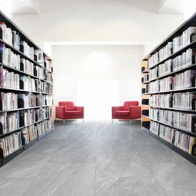 Indoor floor coverings - Refined Marble Effect Porcelain Stoneware, Light Matte Grey, 60x60 - ECOR811 (Ceramishop.fr) - CERAMISHOP