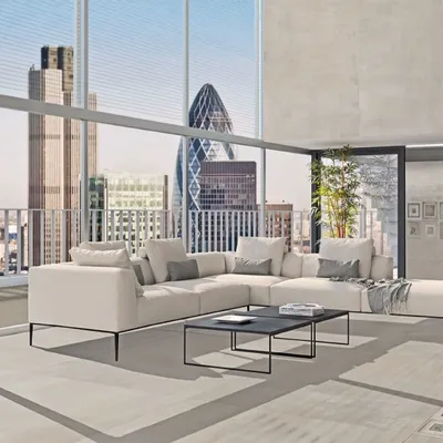 Outdoor floor coverings - Porcelain Stoneware Brushed Concrete Effect Pearl Grey Anti-slip 80X80 - ECPL379 (Ceramishop.fr) - CERAMISHOP