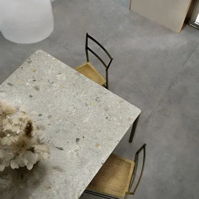 Indoor floor coverings - Dark Grey Modern Concrete Effect Porcelain Stoneware 80x80 - ECSM403 (Ceramishop.fr) - CERAMISHOP