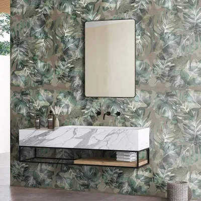 Indoor floor coverings - Decorated Porcelain Stoneware Tile 05 60X120 - EWTK1494 (Ceramishop.fr) - CERAMISHOP