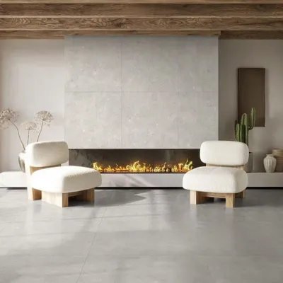 Revêtements sols intérieurs - Grès Cérame Effet Béton Naturel Gris 90x90 - CEGP-0053 (Ceramishop.fr) - CERAMISHOP