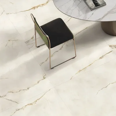 Indoor floor coverings - Extra Matt Calacatta Gold Marble Effect Porcelain Tiles 60X120 - EDGD121 (Ceramishop.fr) - CERAMISHOP
