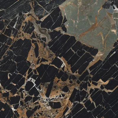 Revêtements sols intérieurs - Grès Cérame Effet Marbre Noir/Vert Brillant 60X120 - EEPS1552 (Ceramishop.fr) - CERAMISHOP