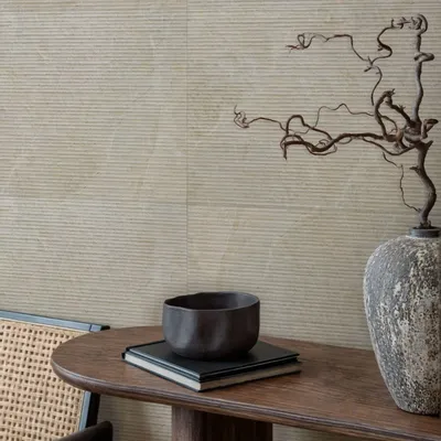 Revêtements sols intérieurs - Revêtement En Grès Cérame Effet Pierre Deluxe Beige Rainuré Rt 60X120 - EGCG1587 (Ceramishop.fr) - CERAMISHOP