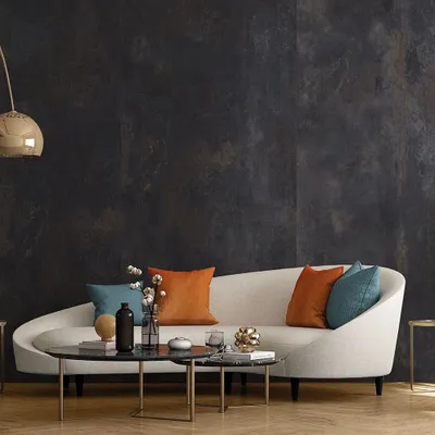 Revêtements sols intérieurs - Grès Cérame Effet Métal Oxydé Noir 60X60 - EFBK047 (Ceramishop.fr) - CERAMISHOP