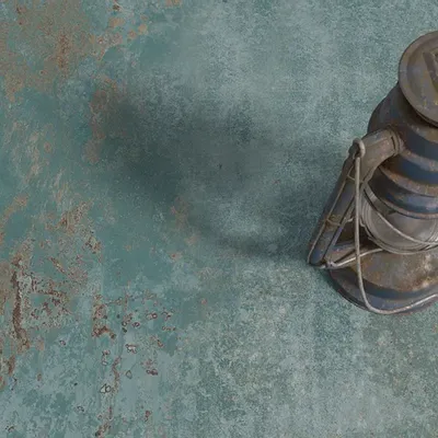 Revêtements sols intérieurs - Grès Cérame Effet Métal Oxydé Vert 60X120 - EFJO053 (Ceramishop.fr) - CERAMISHOP