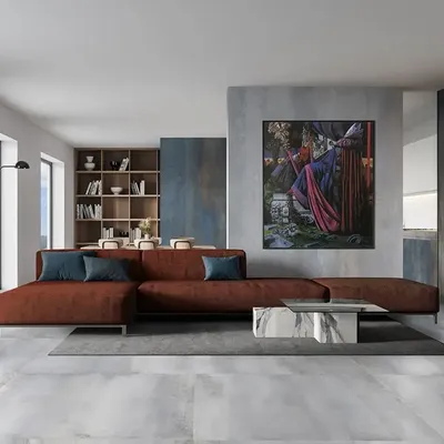 Revêtements sols intérieurs - Grès Cérame Effet Métal Oxydé Gris 60X120 - EOTM621 (Ceramishop.fr) - CERAMISHOP