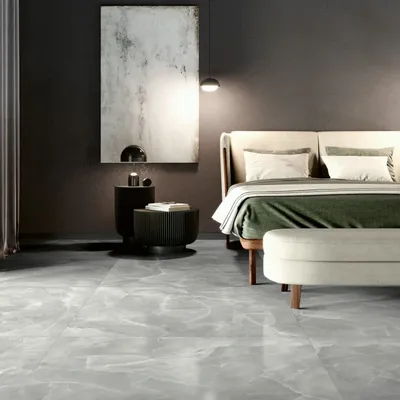 Indoor floor coverings - Onyx Grey Matt Marble Effect Porcelain Stoneware 60X120 - EOXG134 (Ceramishop.fr) - CERAMISHOP