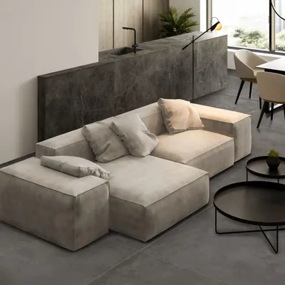 Indoor floor coverings - Anthracite Polished Concrete Effect Porcelain Stoneware 60x60 - EPAE673 (Ceramishop.fr) - CERAMISHOP