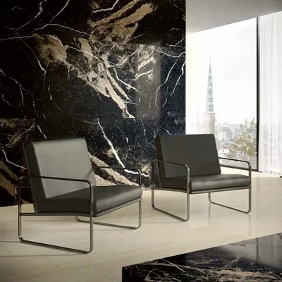 Revêtements sols intérieurs - Grès Cérame Effet Marbre Veiné Beige Noir Brillant 60X120 - EPIB162 (Ceramishop.fr) - CERAMISHOP