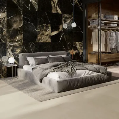 Revêtements sols intérieurs - Grès Cérame Effet Marbre Veiné Beige Noir Mat 60X120 - EPIB163 (Ceramishop.fr) - CERAMISHOP