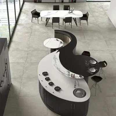 Indoor floor coverings - Smoked Concrete Effect Porcelain Stoneware 80x80 - EPSE665 (Ceramishop.fr) - CERAMISHOP