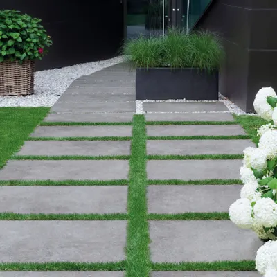 Revêtements sols extérieurs - Grès Cérame Effet Béton Ciré Gris Foncé Antidérapant 60X120 - EPSR655 (Ceramishop.fr) - CERAMISHOP