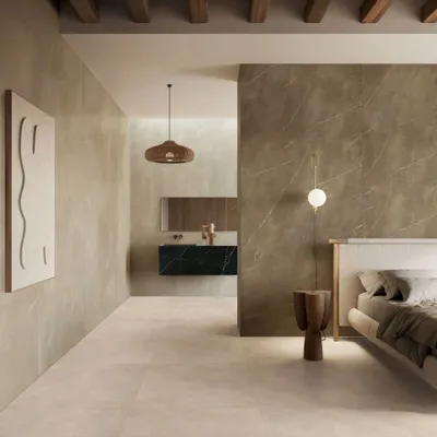 Indoor floor coverings - Royal Taupe Matte Marble Effect Porcelain Stoneware 60X120 - EPYT168 (Ceramishop.fr) - CERAMISHOP