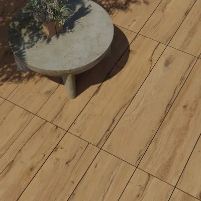 Outdoor floor coverings - Porcelain Stoneware with Antique Oak Wood Effect, Non-Slip, 20x120 - ERRP297 (Ceramishop.fr) - CERAMISHOP