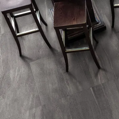 Indoor floor coverings - Porcelain Stoneware with Refined Stone Effect, Anthracite, 60x120 - ESGA1243 (Ceramishop.fr) - CERAMISHOP