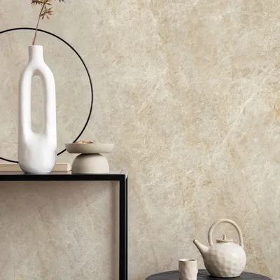 Indoor floor coverings - Taj Mahal Ivory Matt Marble Effect Porcelain Stoneware Rt 60X60 - ETML1565 (Ceramishop.fr) - CERAMISHOP
