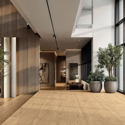 Indoor floor coverings - Elegant Modern Wood Effect Porcelain Stoneware Light Brown Matte RT 20X120 - EWCR1669 (Ceramishop.fr) - CERAMISHOP