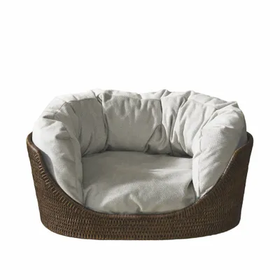 Lits - Lit confortable en rotin pour animaux de compagnie - KING ZOO