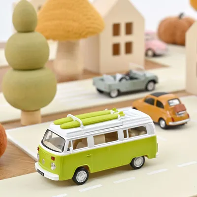 Toys - VW Combi T2b Camper Van 1973 Green Sauge Jet-Car 1/43 - NOREV