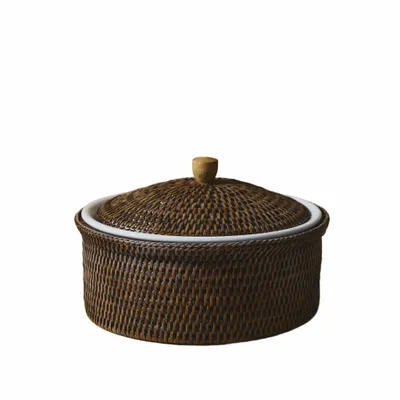 Plats et saladiers - Boulanger rond en rotin avec couvercle - KING ZOO