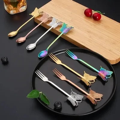 Flatware - Butterfly fork - Tapas & dessert - 4 colors - SOSTRAW & SMARTTHINGS