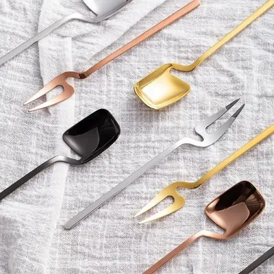 Flatware - Hanging fork - 4 colors - Appetizers, tapas or desserts - SOSTRAW & SMARTTHINGS