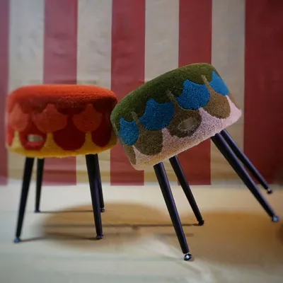 Design objects - Stool/End table, wool, GLOW - ATELIER SAGRADO
