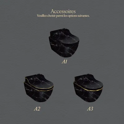 Céramique - Marbre Emotion Noir Series (M51,M52,M53) – Toilet - ARTOLETTA® MAISON COLLECTION