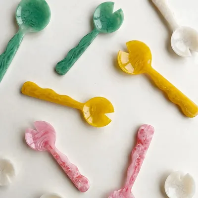 Kitchen utensils - Resin Salad Server-Vanilla , 12.40 x 3.93 Inches - CASA AMAROSA