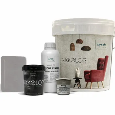 Paints and varnishes - Complete Microcement Kit for 8 m² of Walls and Floors – Raw Earth - NIKKOLOR ITALIA