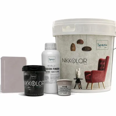 Floor paints and varnishes - Complete Microcement Kit for 8 m² of Walls and Floors – Pink Salt - NIKKOLOR ITALIA