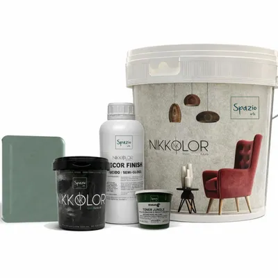 Paints and varnishes - Complete Microcement Kit for 8 m² of Walls and Floors – Jungle - NIKKOLOR ITALIA