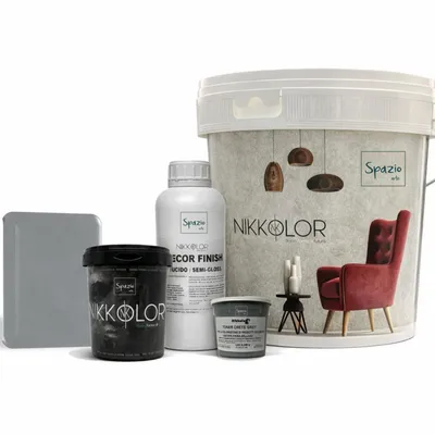 Paints and varnishes - Complete Microcement Kit for 8 m² of Walls and Floors – Crete Grey - NIKKOLOR ITALIA