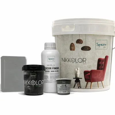 Floor paints and varnishes - Complete Microcement Kit for 8 m² of Walls and Floors – Mud - NIKKOLOR ITALIA
