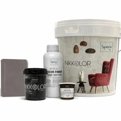 Paints and varnishes - Complete Microcement Kit for 8 m² of Walls and Floors – Cocoa - NIKKOLOR ITALIA