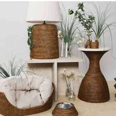Coffee tables - Long Rattan Side Table - KING ZOO