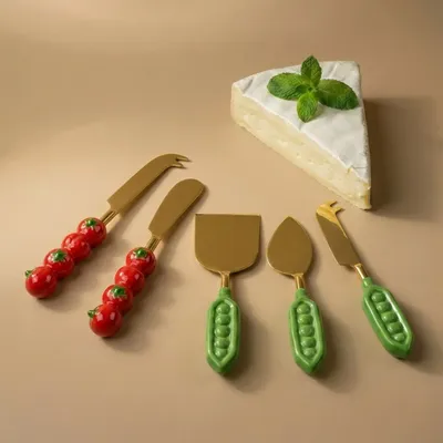 Knives - Cheese knife Set - Pea, Tomato - CASA AMAROSA