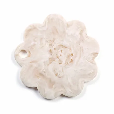 Everyday plates - Scallop Resin Cheese Charcuterie Board - 9 Inches - CASA AMAROSA