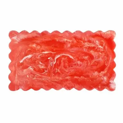 Everyday plates - Scallop Rectangular Resin Cheese Board – 14 Inches - CASA AMAROSA