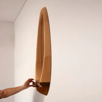 Mirrors - Portal Mirror - Beech and Walnut Wood - DAMJ